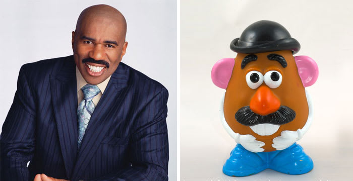 Steve Harvey and Mr. Potato Head